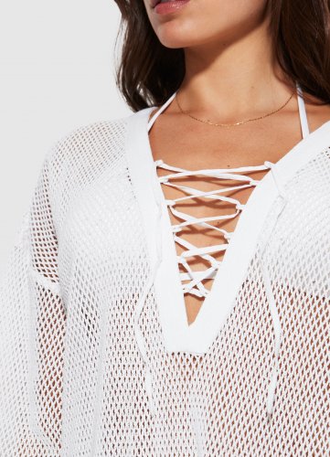 SEAFOLLY, пляжная туника макси с V-образным вырезом
