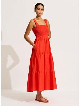 SEAFOLLY платье-сарафан длинное с воланами