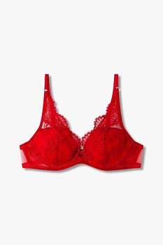 EMPORIO ARMANI бюстгальтер-планж с плотной чашкой кружево