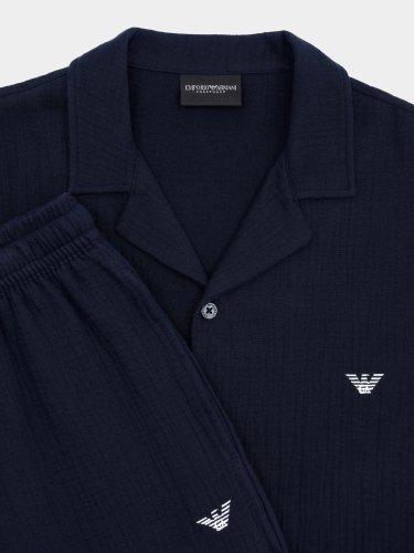 EMPORIO ARMANI костюм мужской домашний на пуговицах с шортами