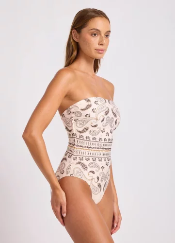 SEAFOLLY купальник слитный с мягкой чашкой бандо на косточках