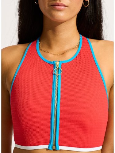 SEAFOLLY купальник раздельный с топом на молнии
