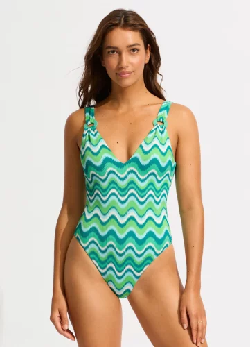 SEAFOLLY купальник слитный с плотной треугольной чашкой